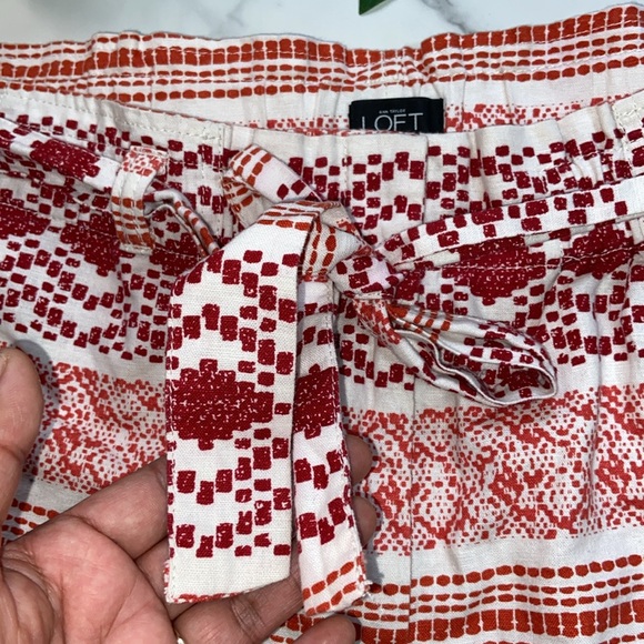 Ann Taylor LOFT Paper Bag Linen Blend Shorts size 14 - Picture 12 of 17